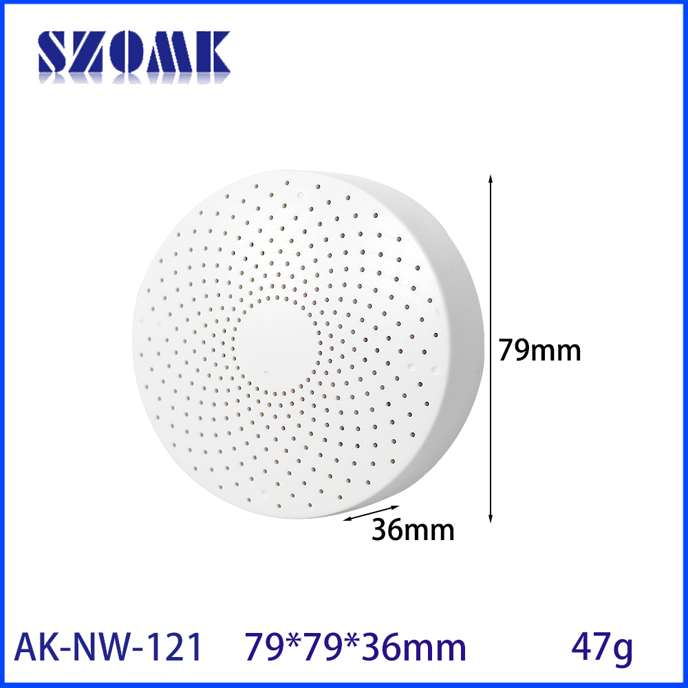 AK-NW-121 IoT Gateway Smart Sensor plafond behuizing Muur gemonteerde plastic PCB-hoes voor elektronische 79*79*36mm
