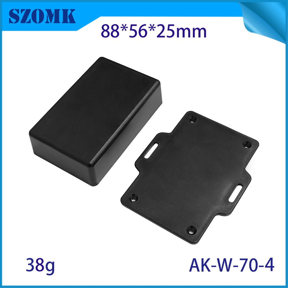 AK-W-70-4 PCB板填充外壳塑料接线盒塑料外壳盒带耳朵90*55*25mm