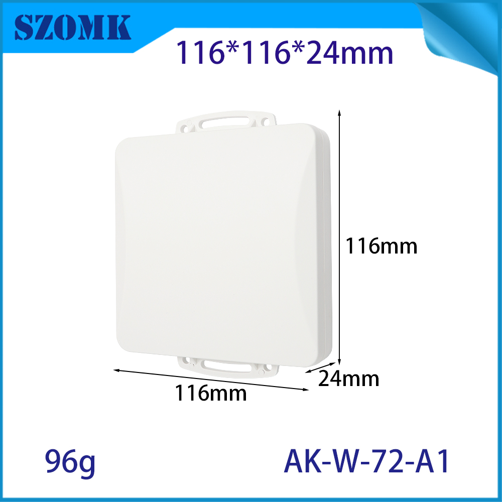 AK-W-72 ABS壁挂安全监控箱电路板电子塑料项目外壳116*116*24mm