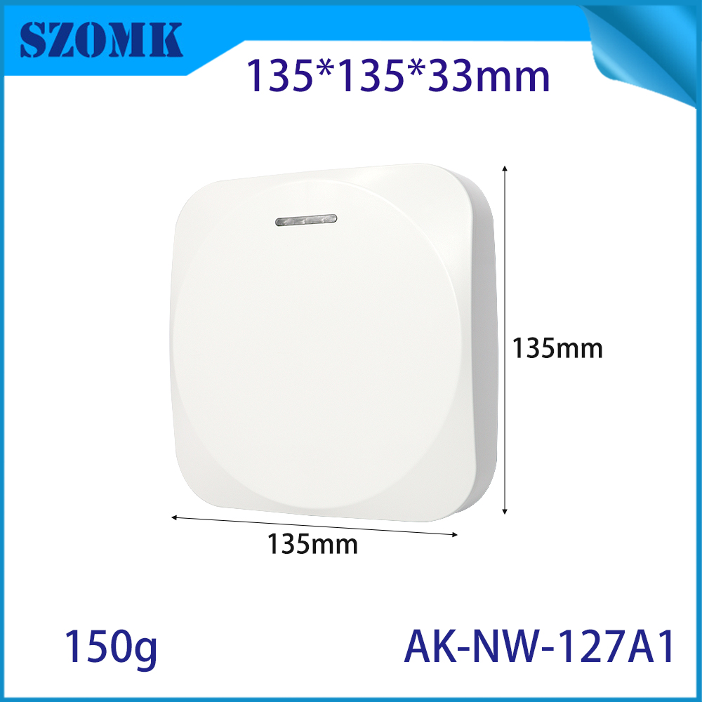 AK-NW-127 ABS IoTスマートホームプラスチックセンサーエンクロージャーワイヤレスBluetooth Wired Gateway Shellアプリリモートコントローラーボックス135*135*33mm
