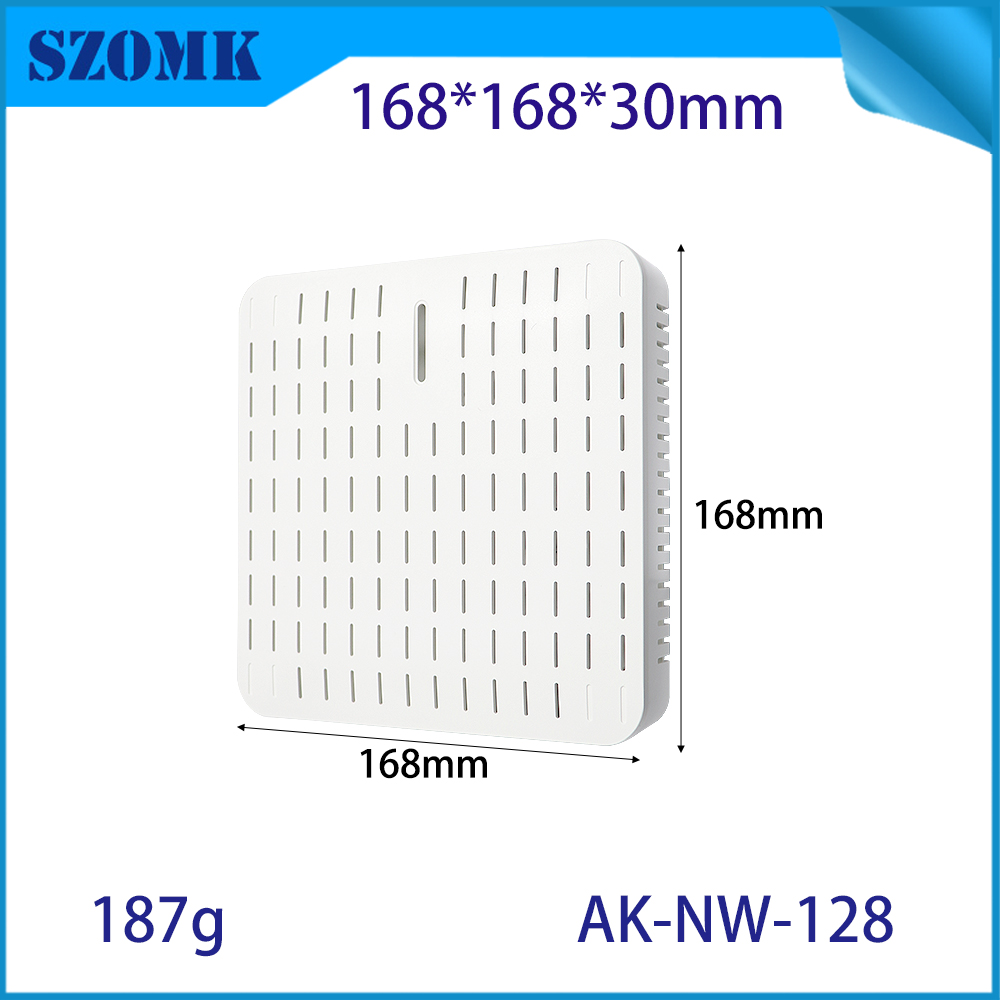 AK-NW-128新しいセンサーエンクロージャーDIY ABSプラスチックエレクトロニクス温度スモークPIRセンサーWIFI6カバレッジ天井APシェル168*168*30mm