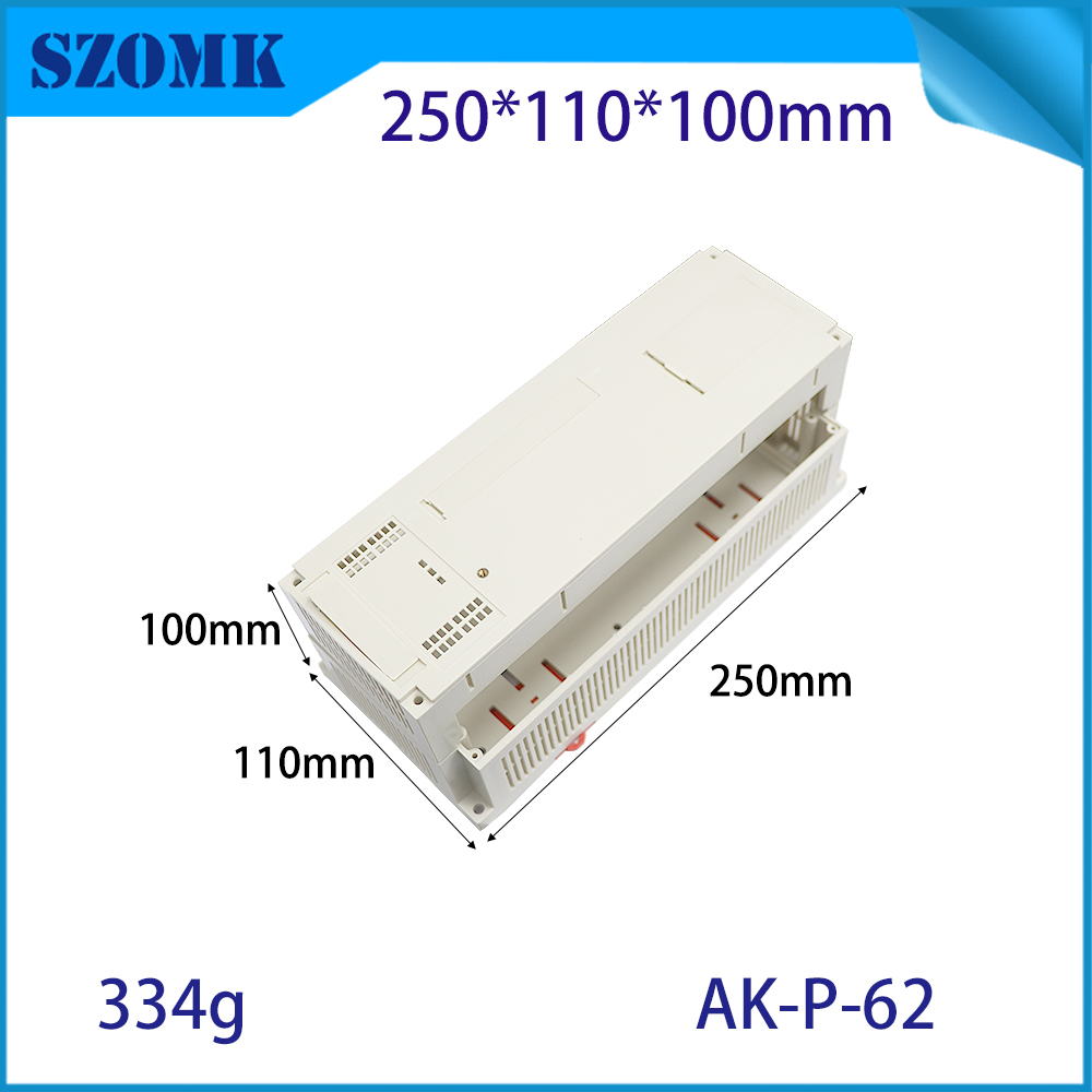 250*110*100mm AK-P-62 PLC Industrial Control Box Din Rail Attrad