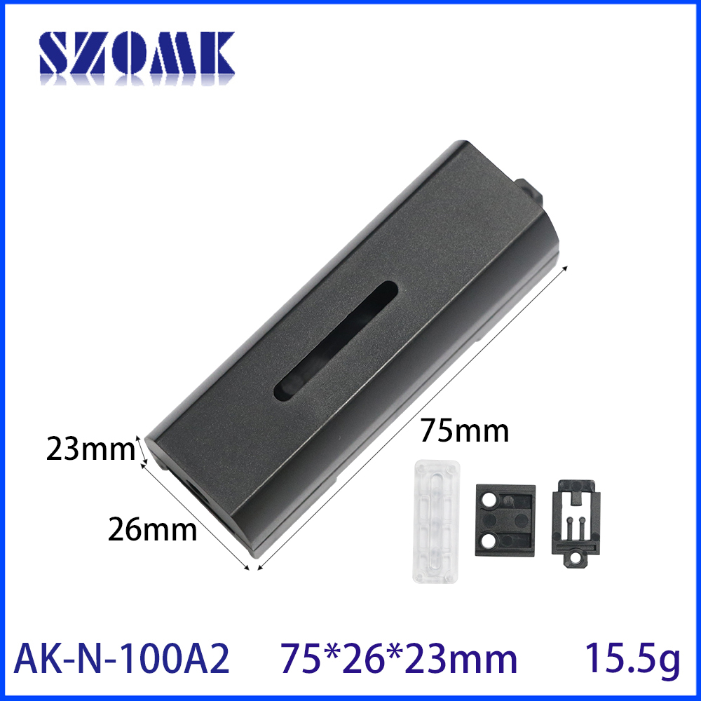 75*26*23mm AK-N-100 Dual Seriale Server a doppia porta Server Server Server 485/232 Porta seriale Modbus Gateway ABS Box elettrico ABS con foro quadrato