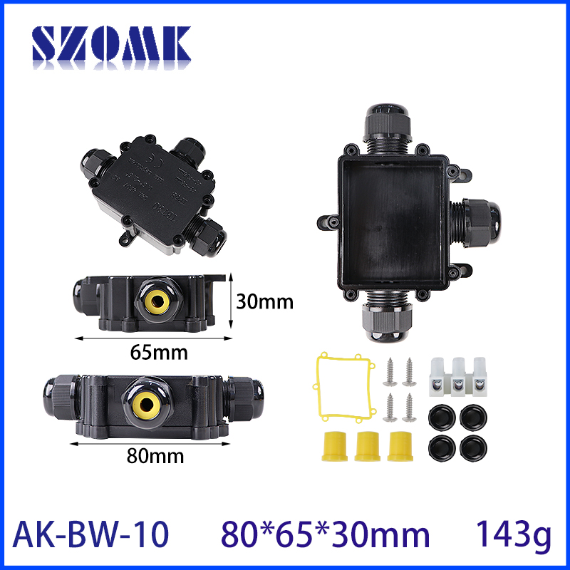 80 * 65 * 30 mm AK-BW-10 Enceinte extérieure Emplacement étanché