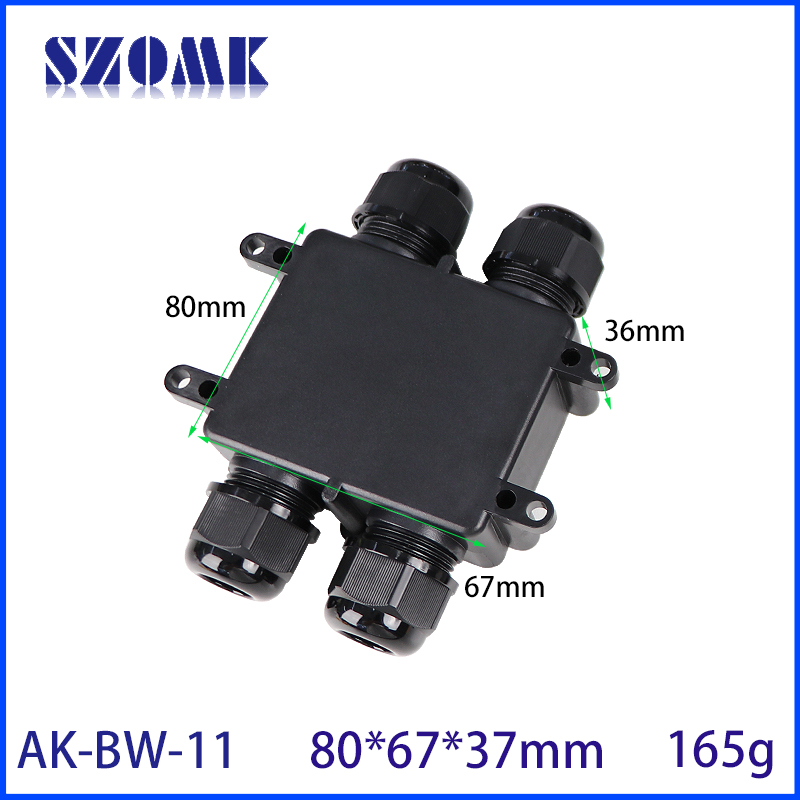 80*65*37 mm AK-BW-11 Gabinete eletrônico Caixa de junta de chave de 4 vias PLTOL PL PLÁTIC