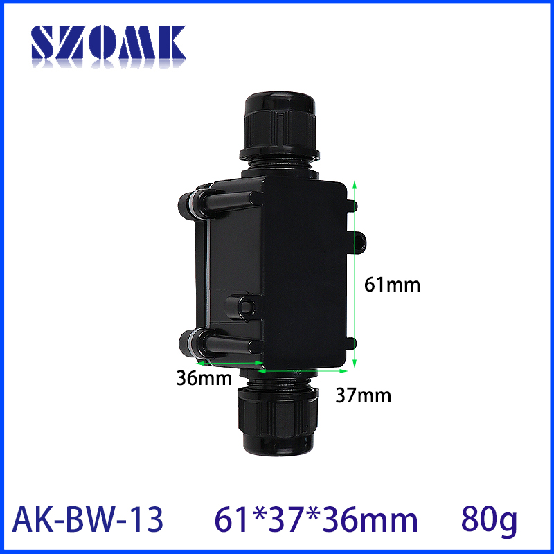 82 * 80 * 36 mm AK-BW-13 étanche extérieure externe 2 bornes joint jonction joint IP68 Boîte de connecteur de fil de câble souterrain électrique