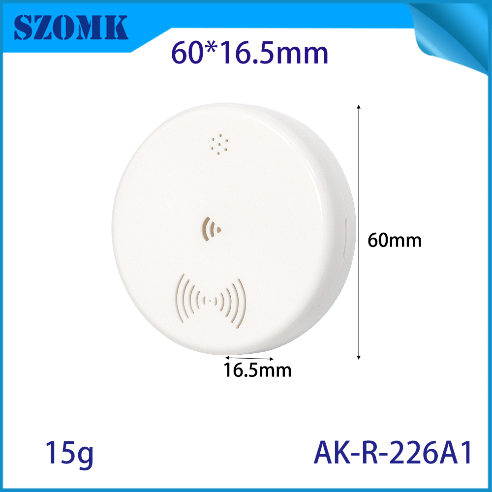 60*16.5mm AK-R-226 Black White Round Wireless Wifi Voice-Activated Infrared Plastic Electrical Box Abs Enclosure for Remote Control - COPY - vglkid