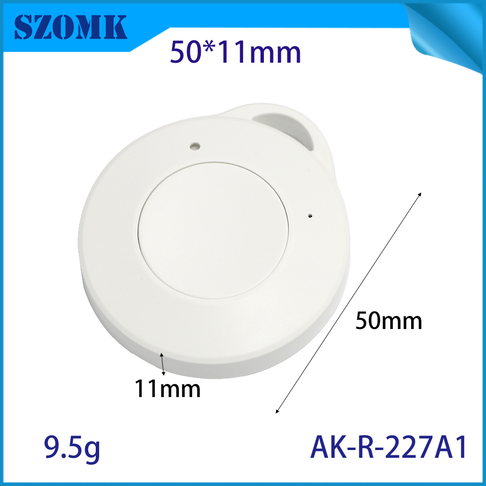 50*11mm AK-R-227 Rastreador GPS Gabinete de plástico para localizador rastreador para chaves de carro carteiras animais de estimação