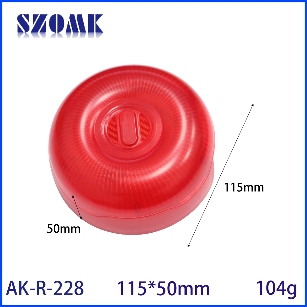 115*50mm AK-R-228 vermelho abs alarme de incêndio sino habitação sensor gabinete para alarme audiovisual sem fio dispositivo de transmissão de alerta de fábrica