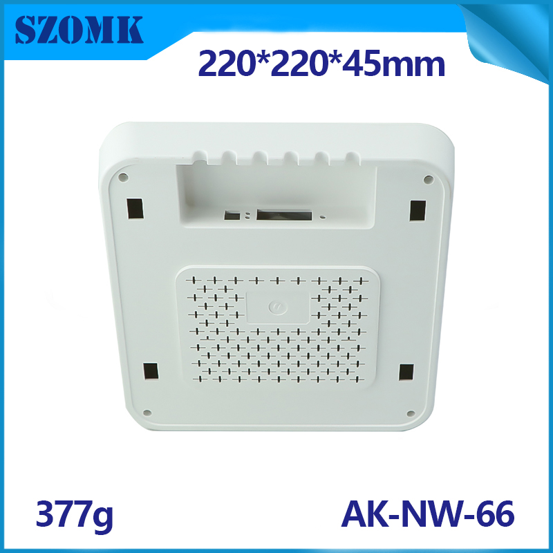 SZOMK Wifi gateway gsm plastic box Wireless Router Enclosure for iot electronic device AK-NW-66/220*220*44mm