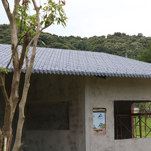 Fábrica de tejas compuestas de resina, lámina aislada para casa