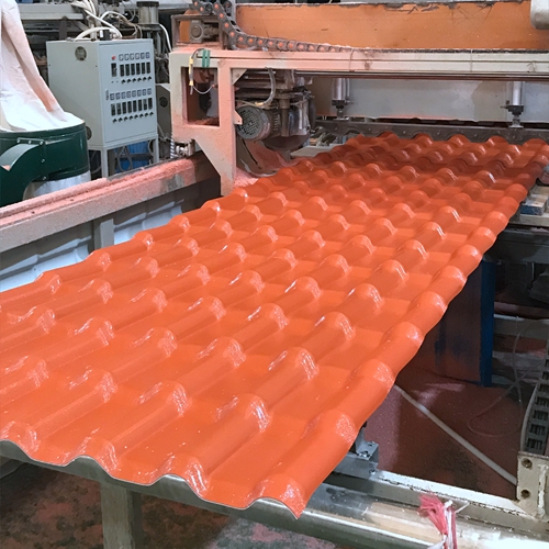 Tuile de toit en résine synthétique en plastique pvc asa, prix d'usine