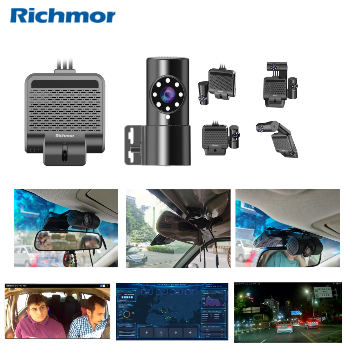 Richmor mini 2~3 Mini dashcam support AI function Multiple angle adjustment