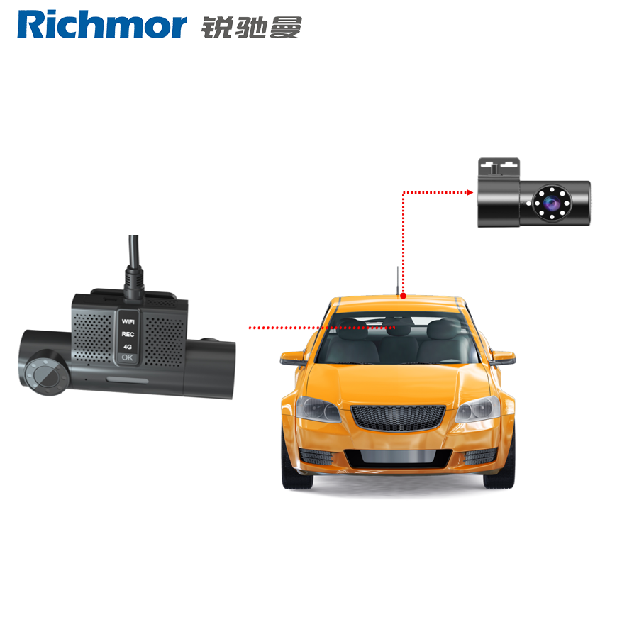 袖珍尺寸 1/2/3CH 1080p 行车记录仪 DVR 车载录像机，带夜视和彩色摄像头