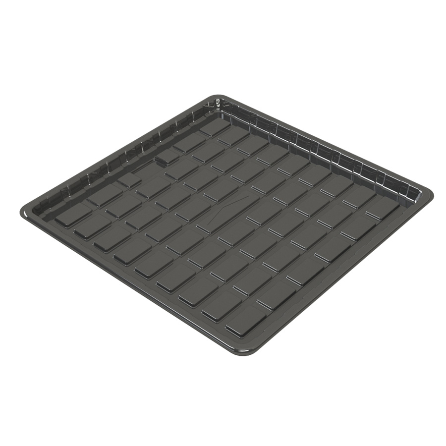 Black 4x4 Shallow Plastic Plants Growing Hydroponic EBB and Flow Table