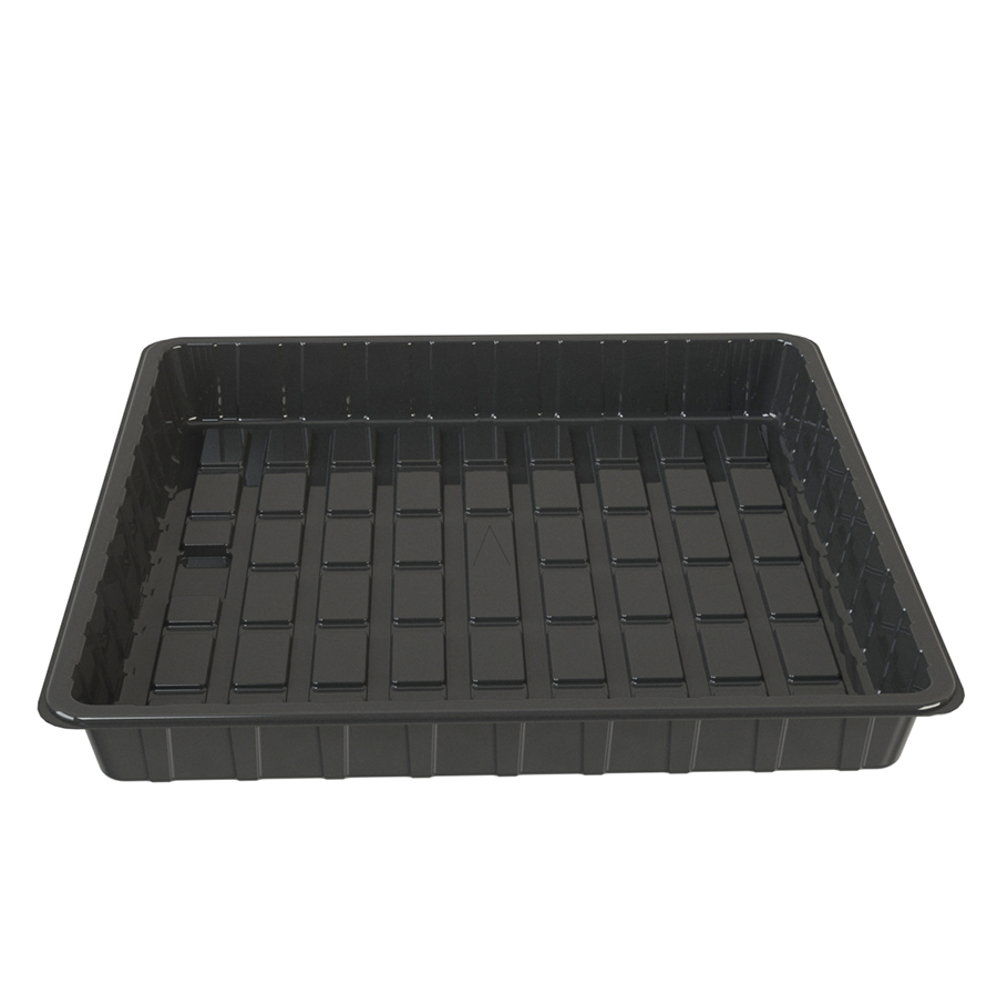 Plateaux de fourrage d'usine de plantes de système hydroponique en plastique noir profond 4x4 bon marché à vendre