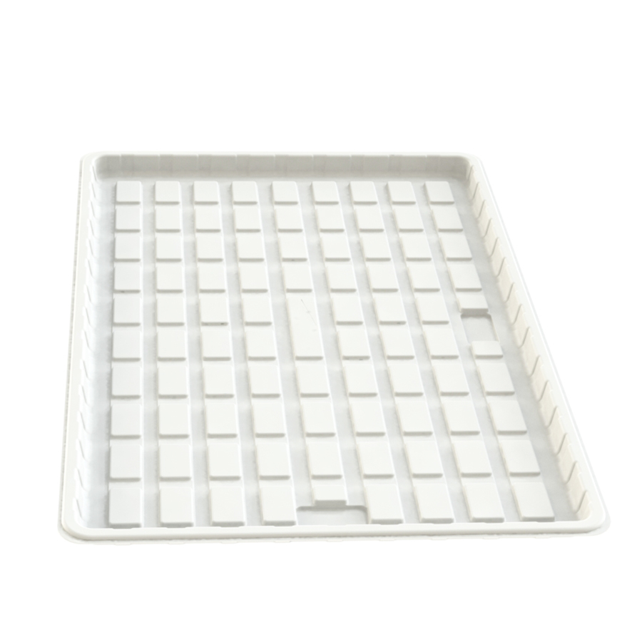 Cheap 4x6 White Plastic Hydroponic Rolling Greenhouse Mushroom Growing Trays With Drain