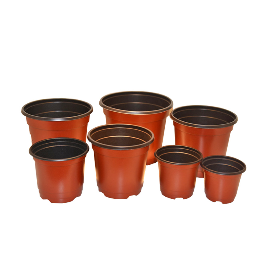 4 6 8 10 pouces rondes peu coûteuses jardinières extérieures en plastique extra larges avec drainage à vendre