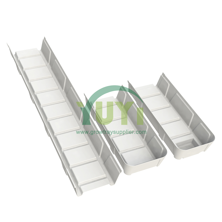 Vertical Hydroponic System for Strawberries and Vegetables | ABS Plastic Gutter for Greenhouse and Farm Use