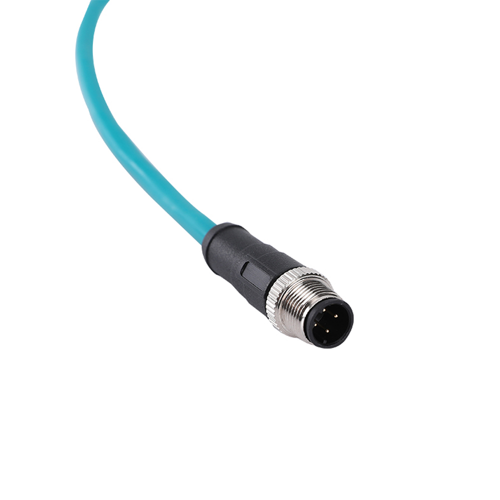 Cable conector blindado macho M12 con codificación D