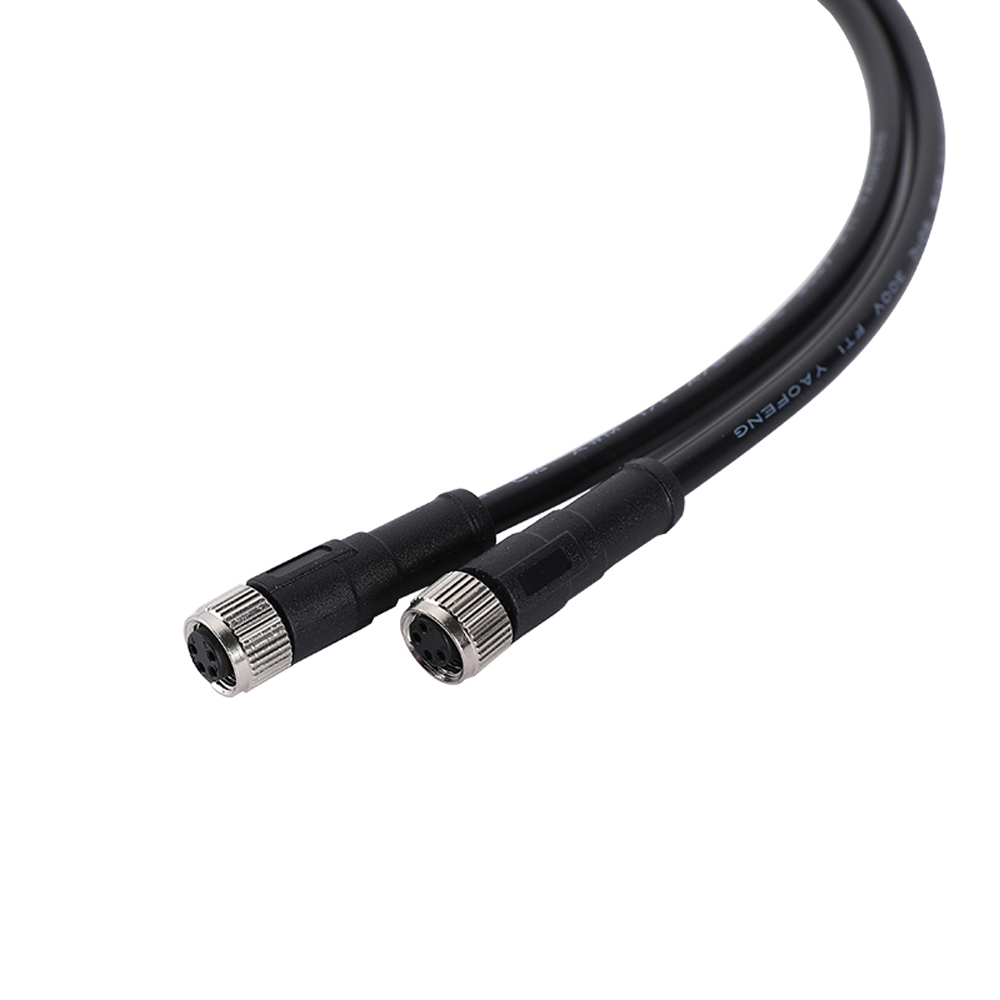 M8 4-pole axial female to pigtail cable