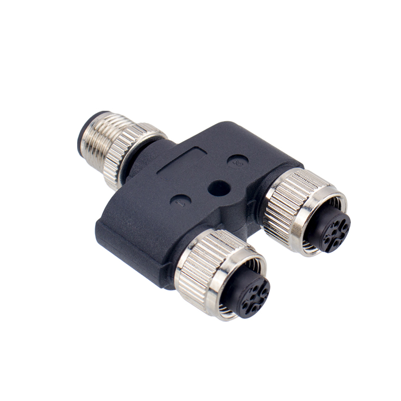 M12 5-Pin T coupler female connector