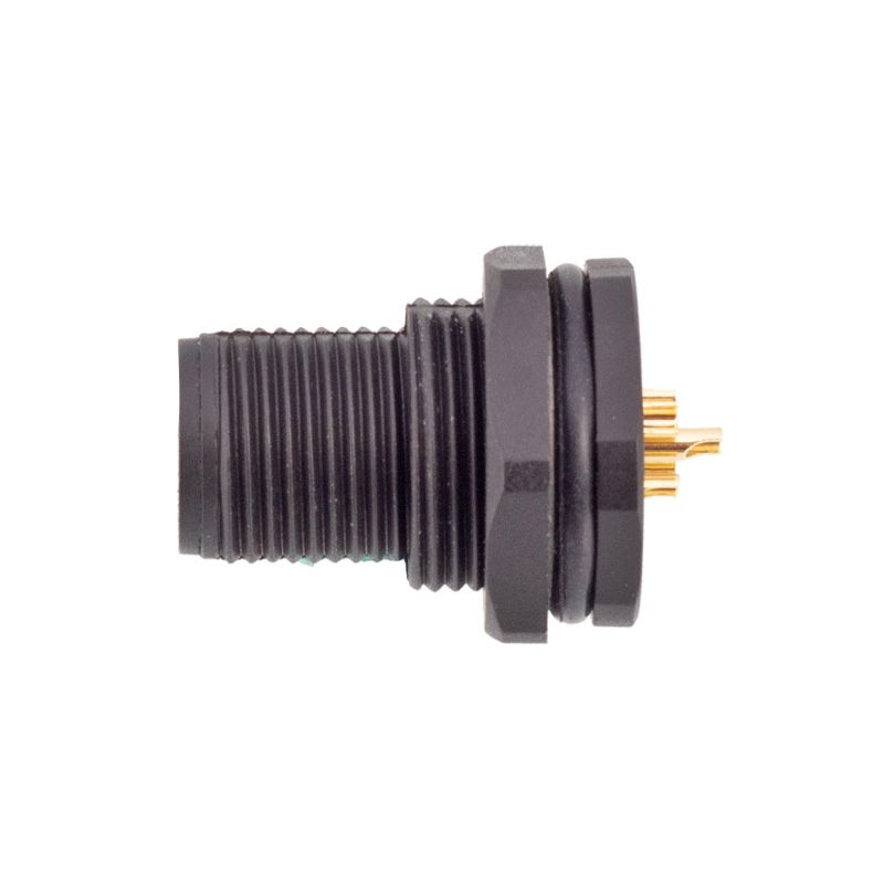 M12 B coded 5-pole male receptacle