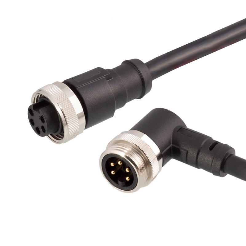Cable 7/8 5 polos macho a hembra recto o en ángulo recto