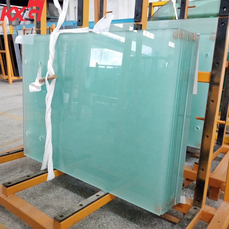 Vidrio templado esmerilado de fábrica de vidrio Kunxing de China para barandilla de vidrio para construcción de puertas de ducha