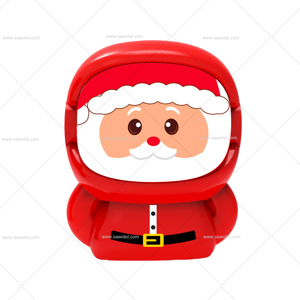 Mini alto-falante Bluetooth do Papai Noel que muda o rosto