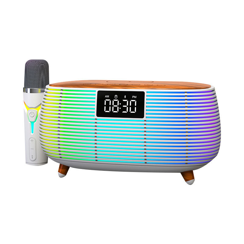 Clock Wireless Speaker with Wireless Charger