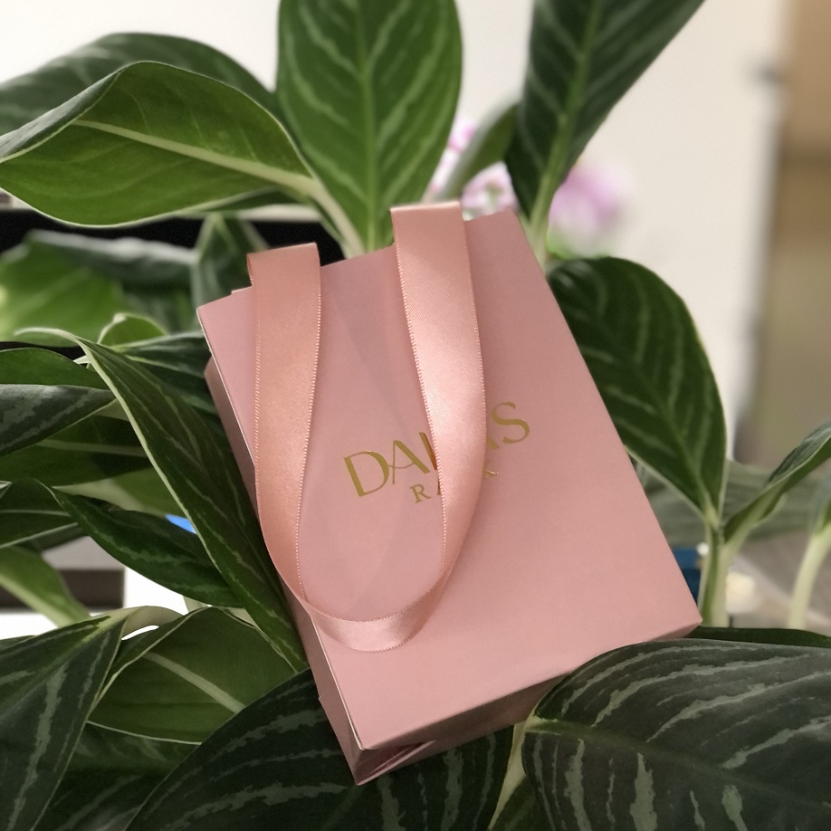 Yadao Geschenktüte aus rosa Farbdruckpapier mit Schleifengriff