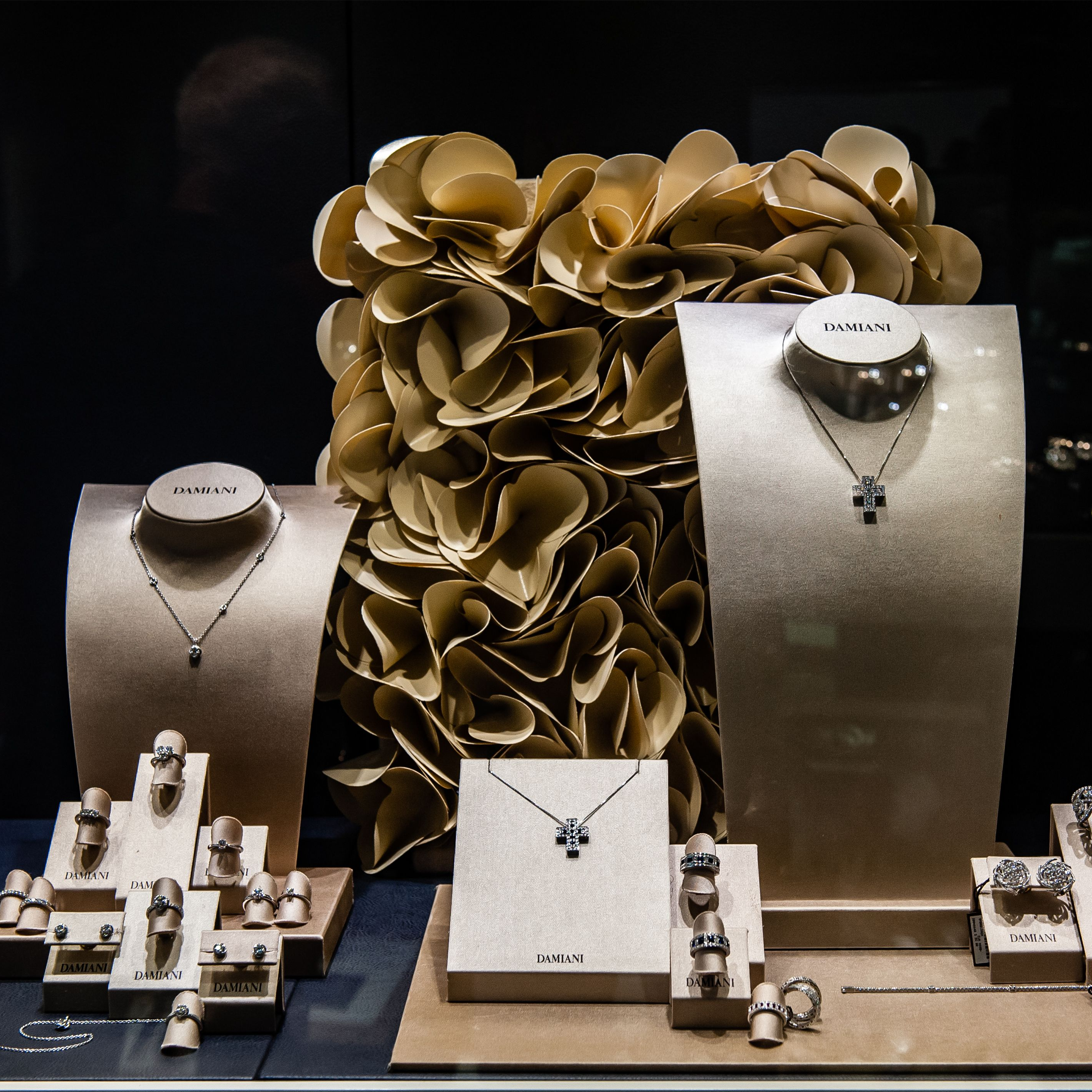 Exhibición de joyas de color champán Yadao diseño de alta calidad