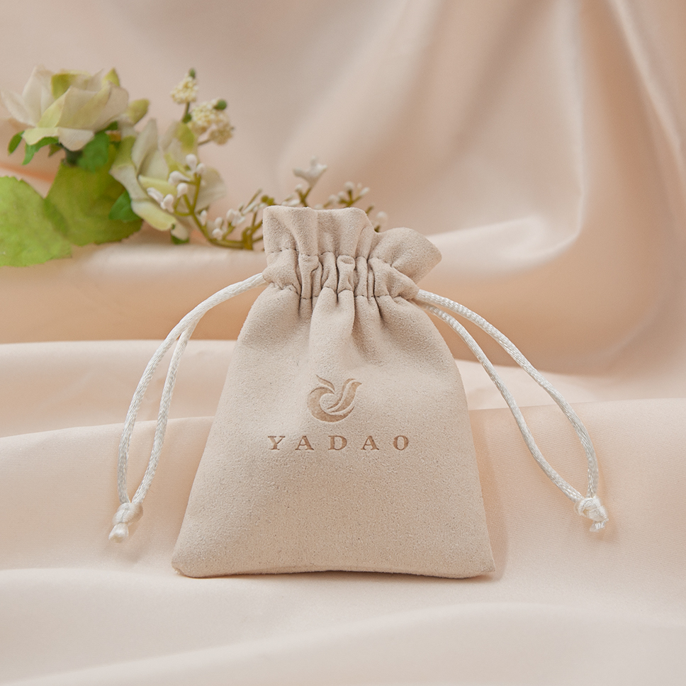 Yadao velvet suede pouch drawstring pouch bag with logo