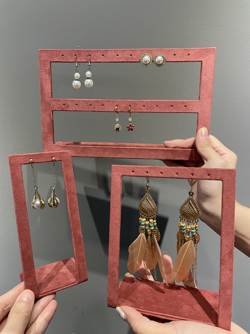 porte-boucles d'oreilles en métal plié présentoir à bijoux présentoir en métal boucles d'oreilles suspendues