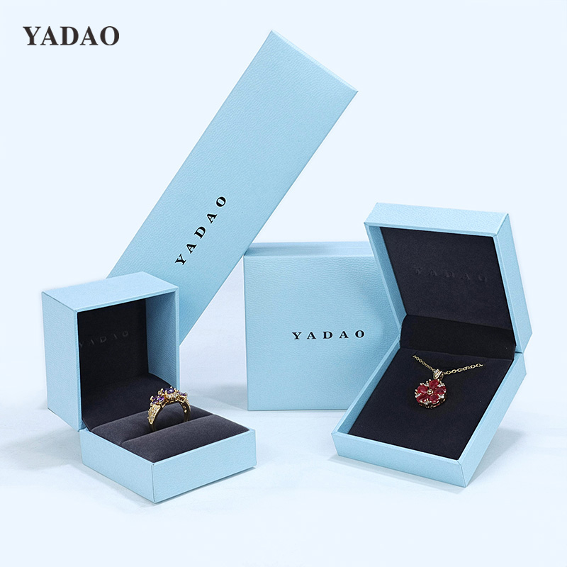 2023new arrival jewelry packaging box in blue and gray color combination