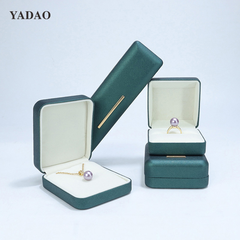 Festival cor verde Natal casamento presentes de aniversário embalagem de jóias caixa de pingente de anel de design personalizado