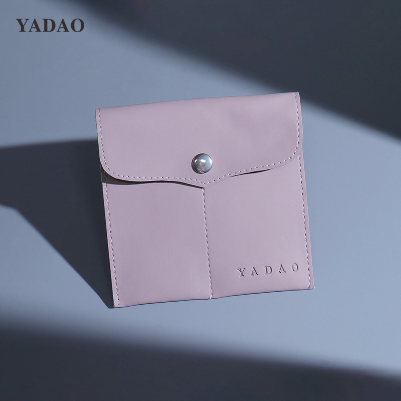 YADAO elegant pu leather classic button style rings necklaces jewellery accessories gifts packaging pouch bag - COPY - tj1wu3