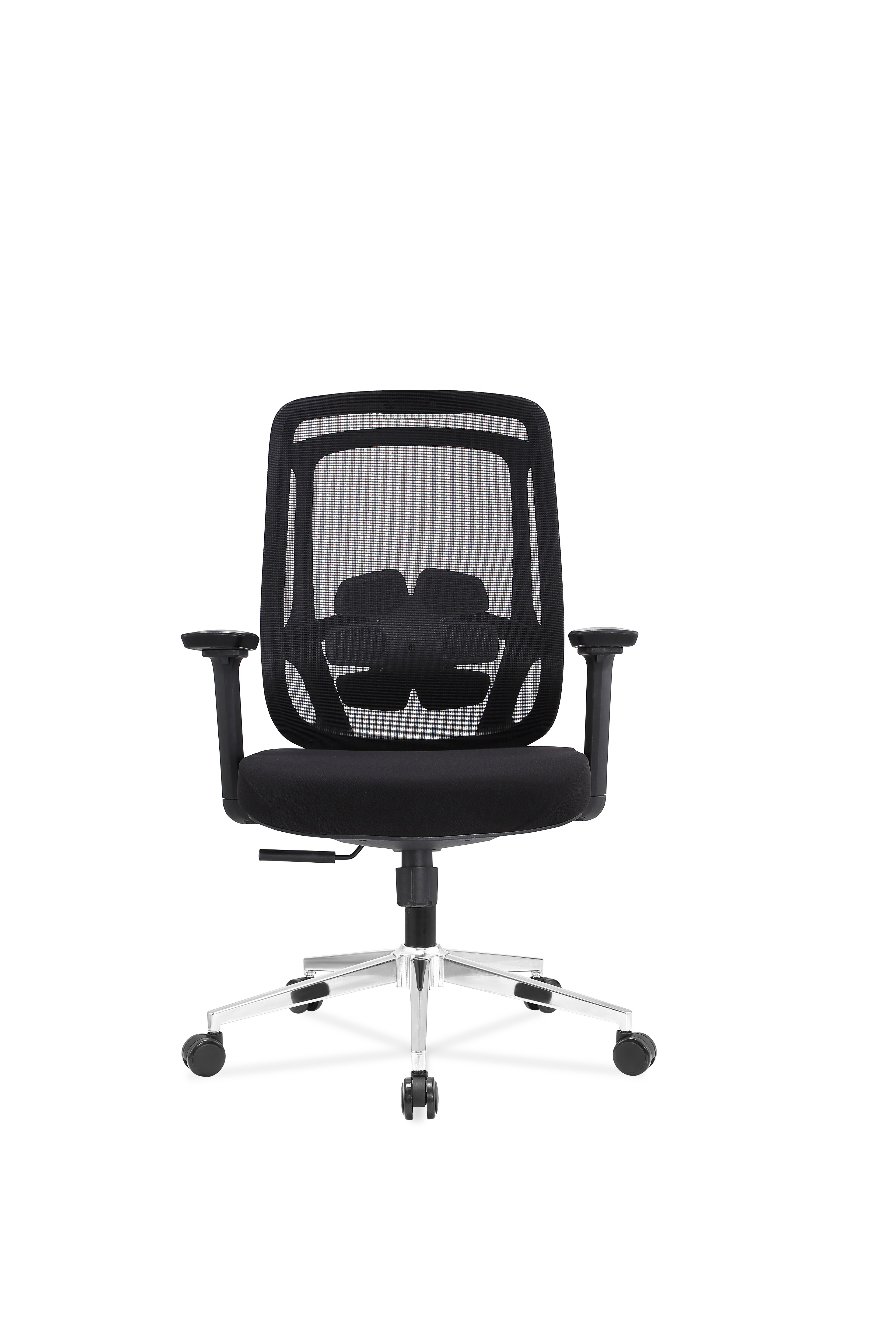 Newcity 618B Hot Sale High Quality Promotional Black Swivel Staff Reception Mesh Office Desk Chair With Lumbar Support