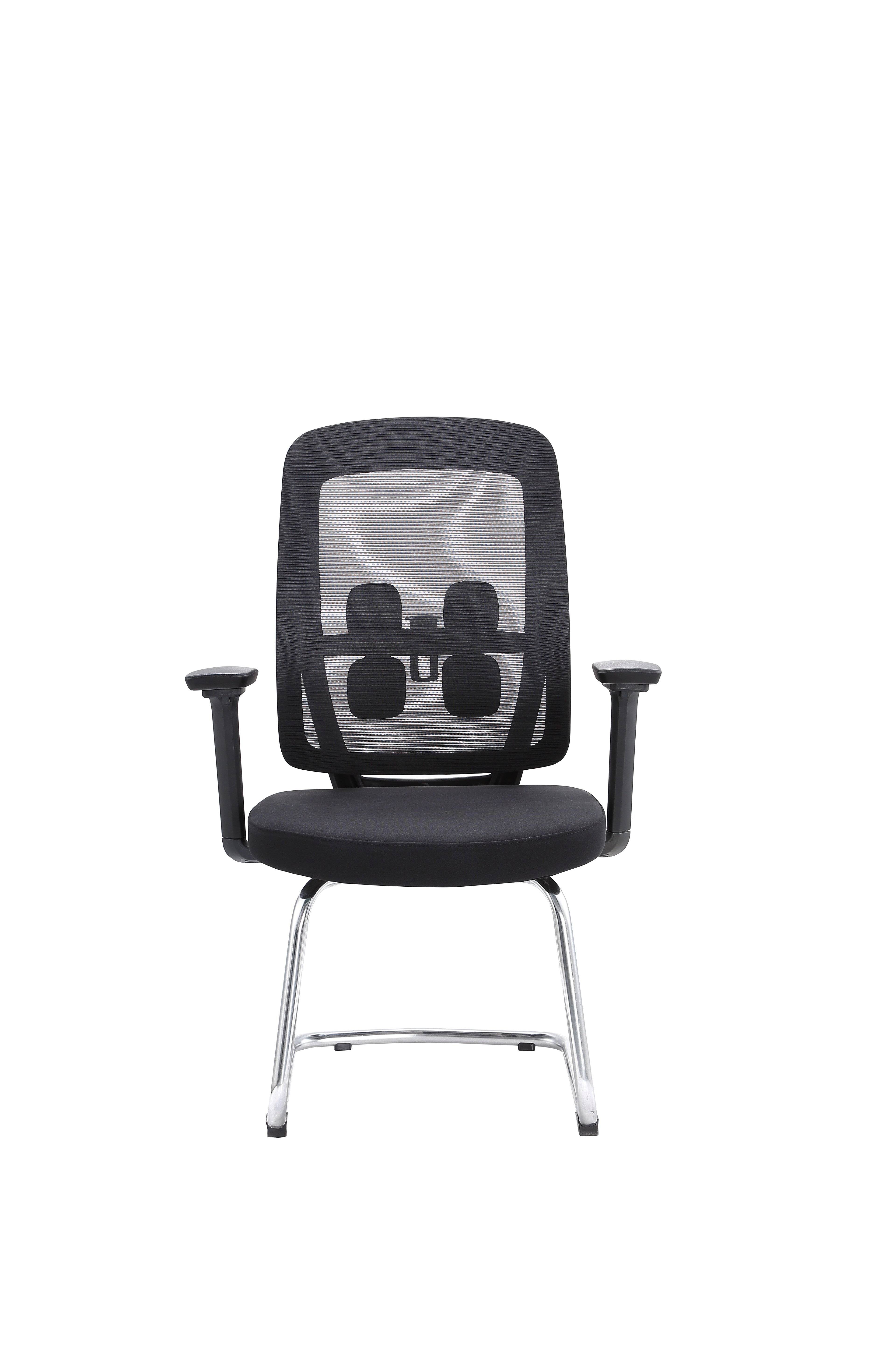Newcity 647C High Quality Best Price Chrome Metal Frame Visitor Chairs Adjustable Armrest Waiting Mesh Office Chair for Conference Meeting Room