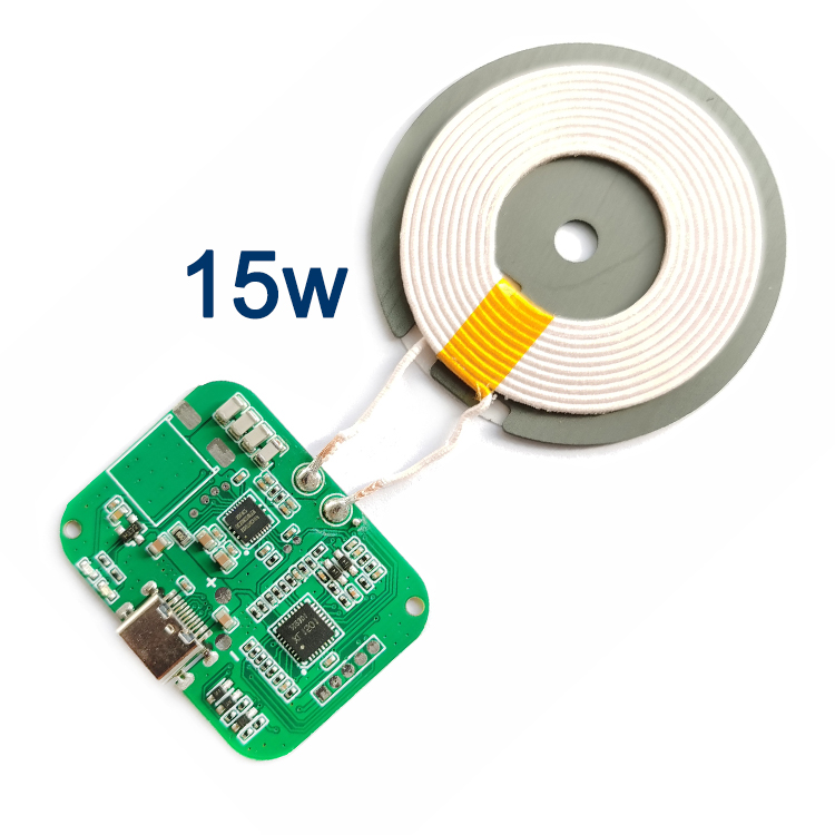 Qi EPP 15W fast charging wireless charger PCBA module PD QC3.0 type-C port adapter wireless charging pcba