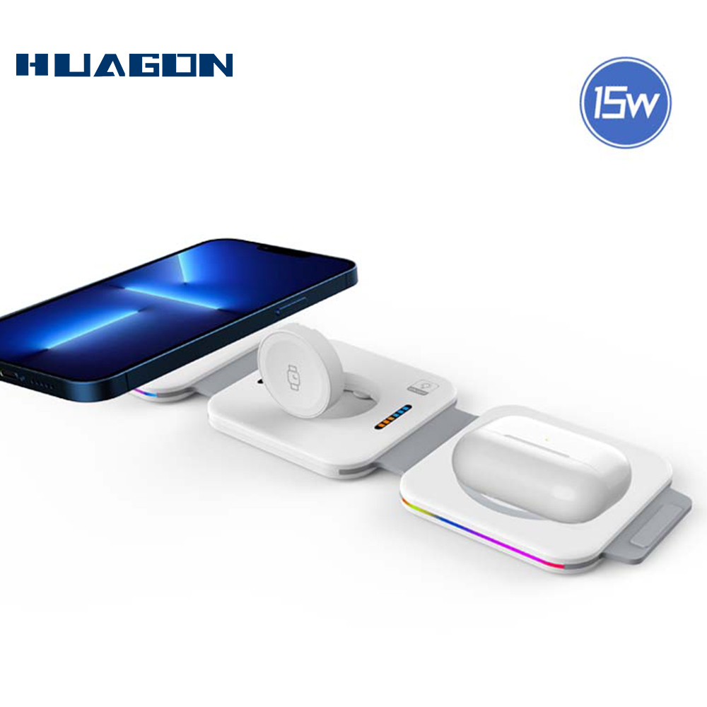 multifunction fold foldable folding 3in1 foldable wireless charger three in one wireless charger