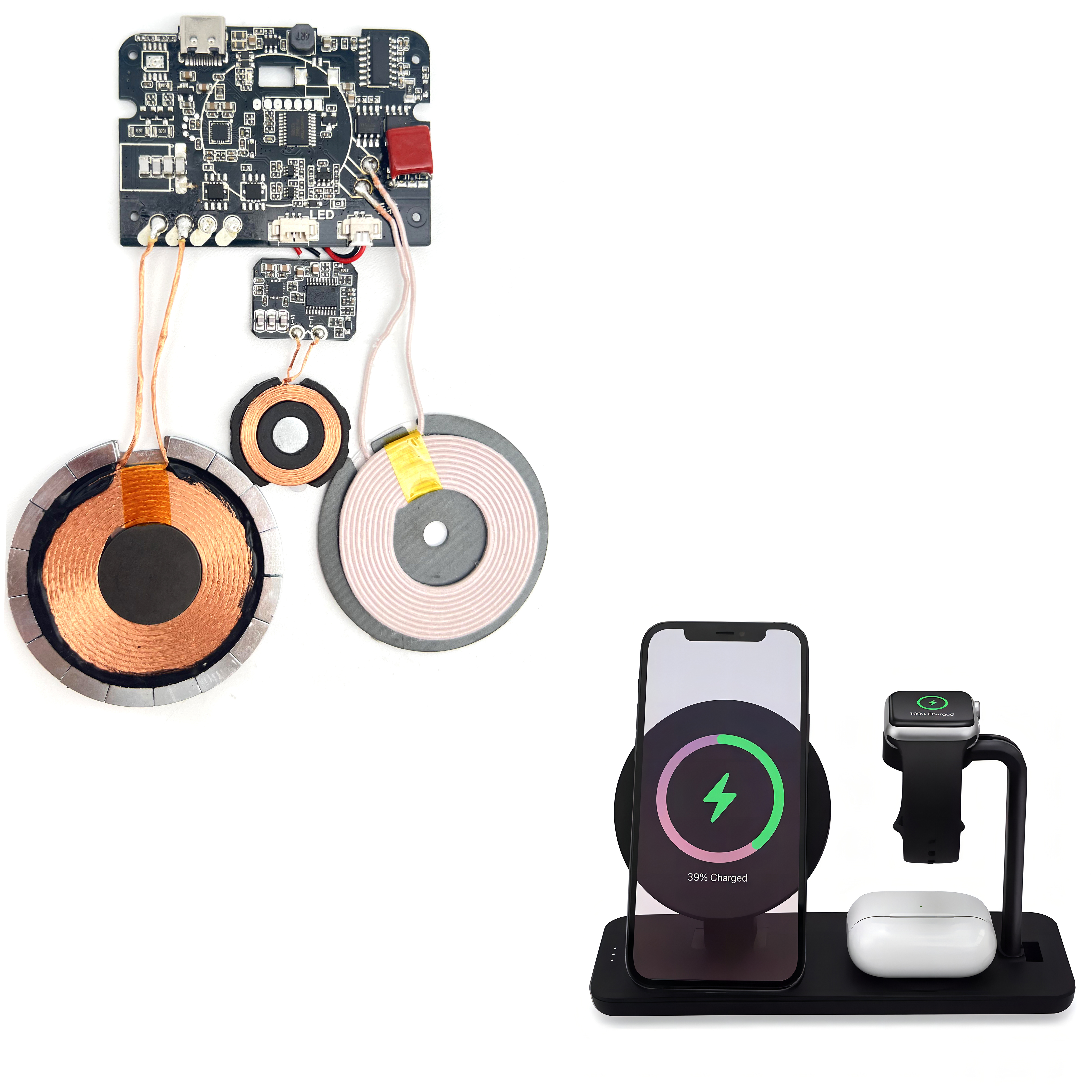3in1 3 in1 wireless chariging customization wireless charger module