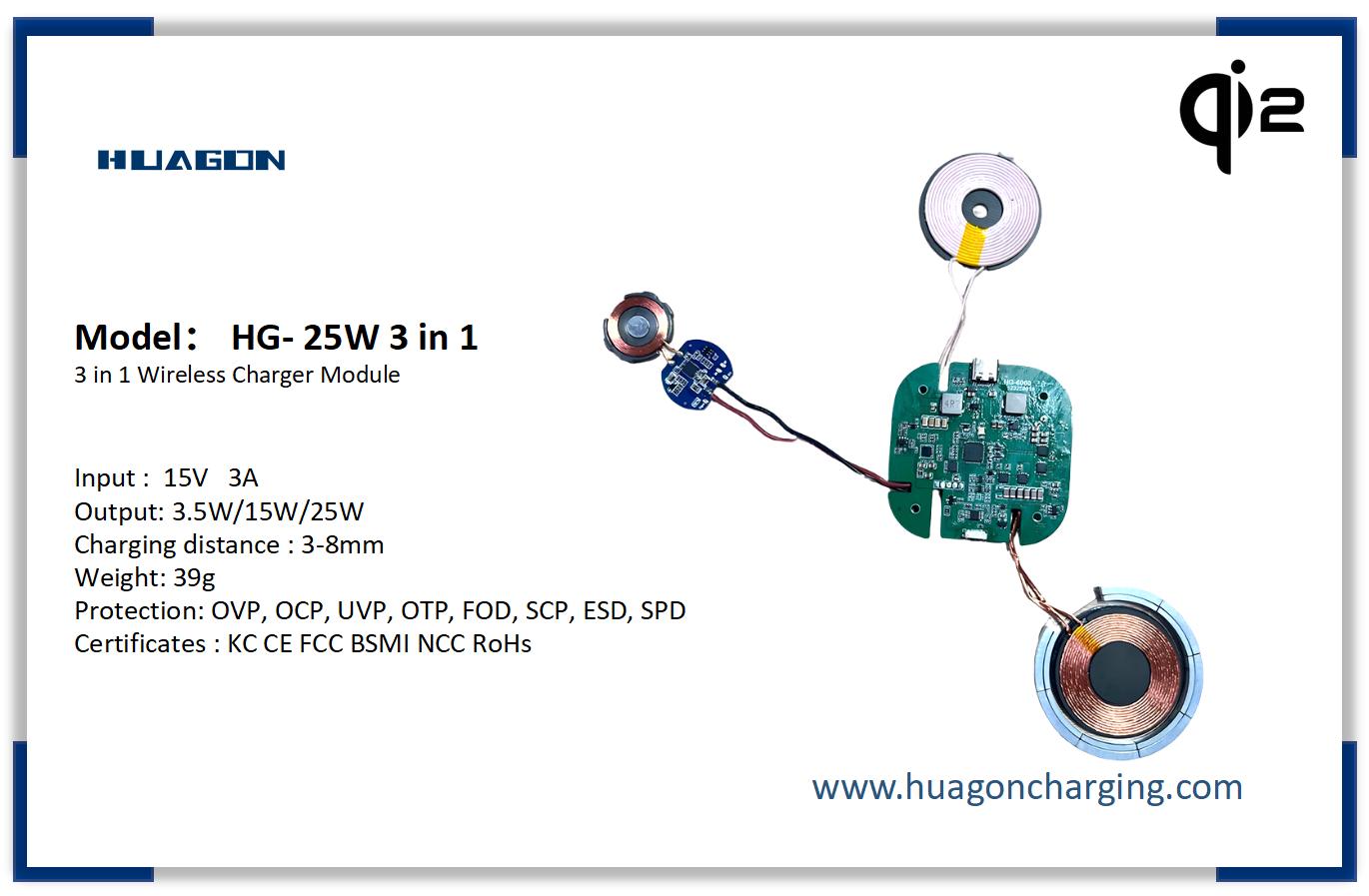 Estação de carregamento 3 em 1 China para carregador MagSafe Apple Qi2.2 25 W com CryoBoost