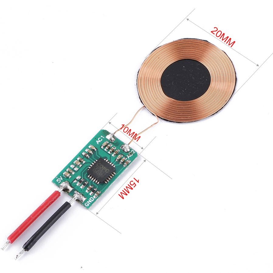 custom small coil wireless receiver module Qi wireless charger 5V 5W power for battery wireless charging