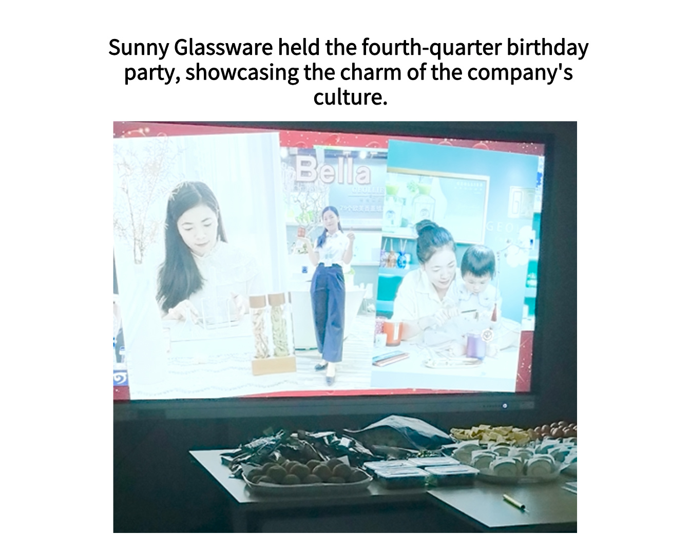 Sunny Glassware held the fourth-quarter birthday party, showcasing the charm of the company's culture.