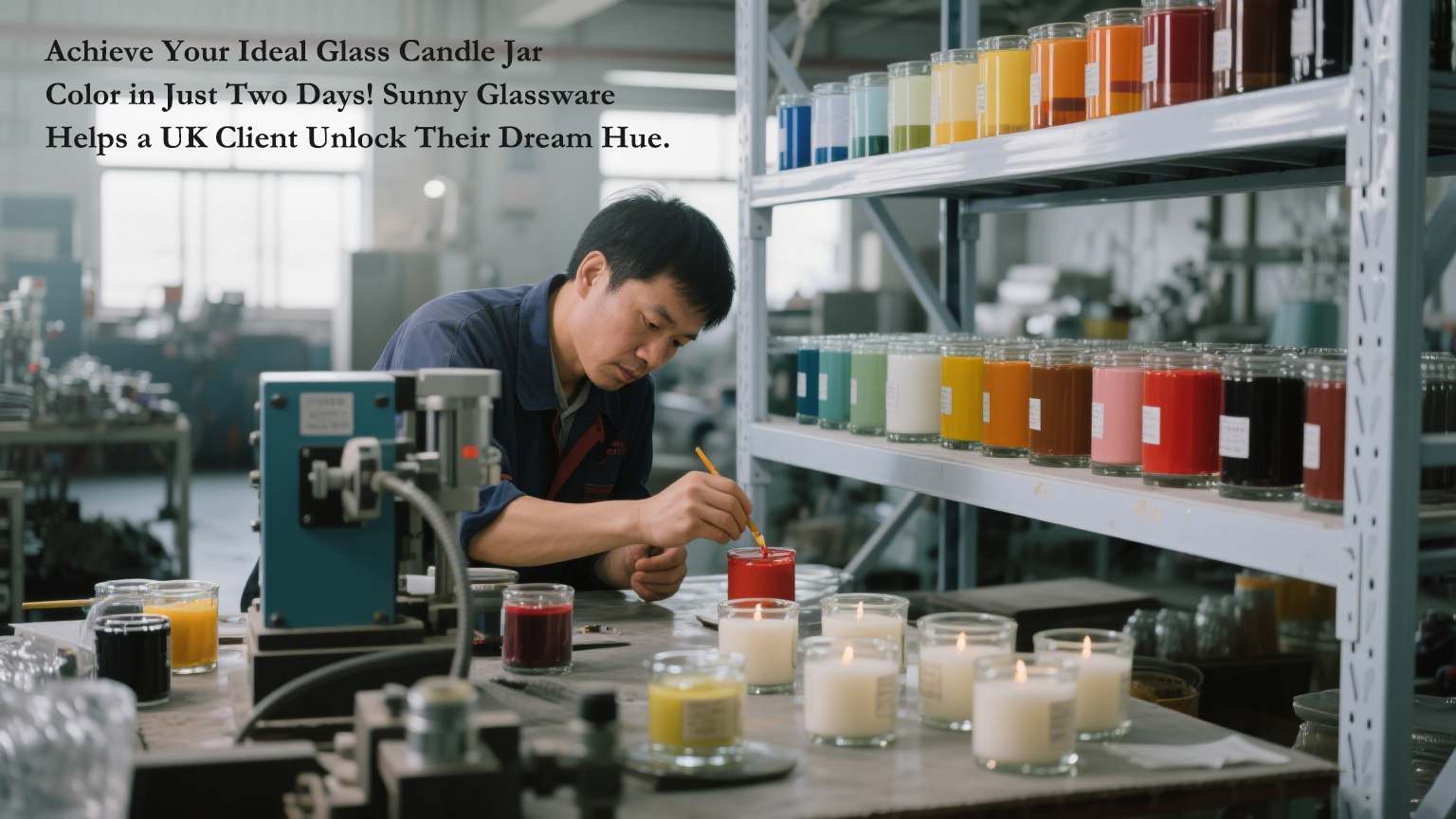 Achieve Your Ideal Glass Candle Jar Color in Just Two Days!