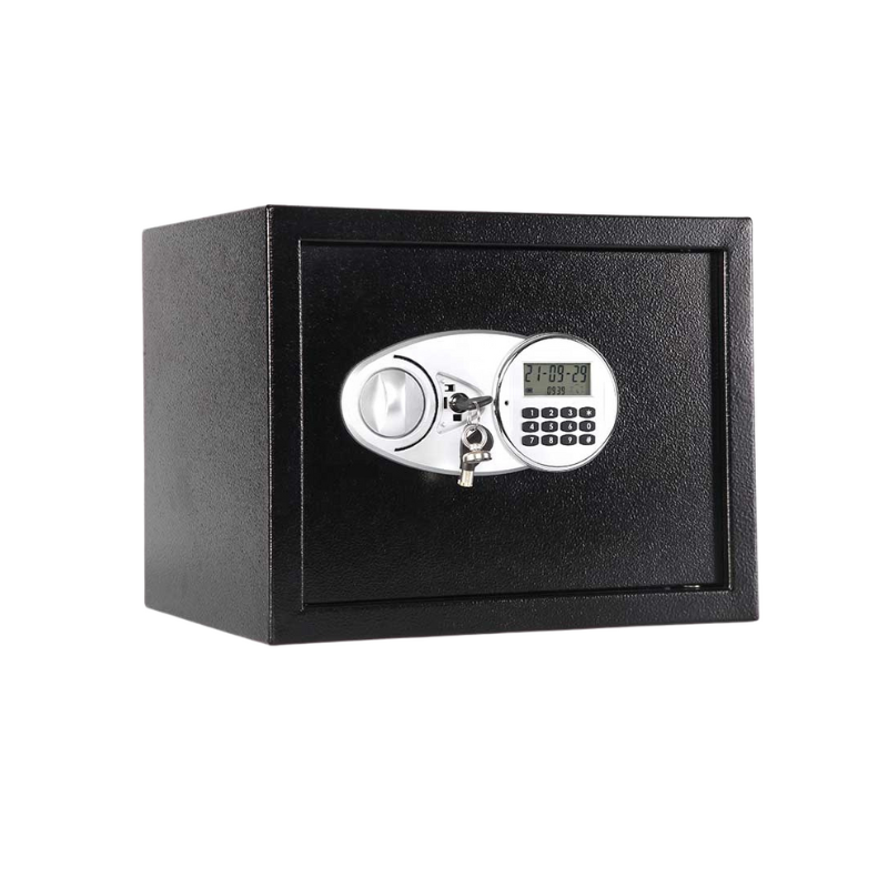 China made digital keypad lock lcd diaplay home steel office safe box keys backup