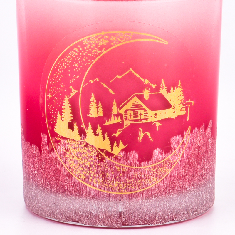 colorful frosted glass candle jars for 8oz candle filling