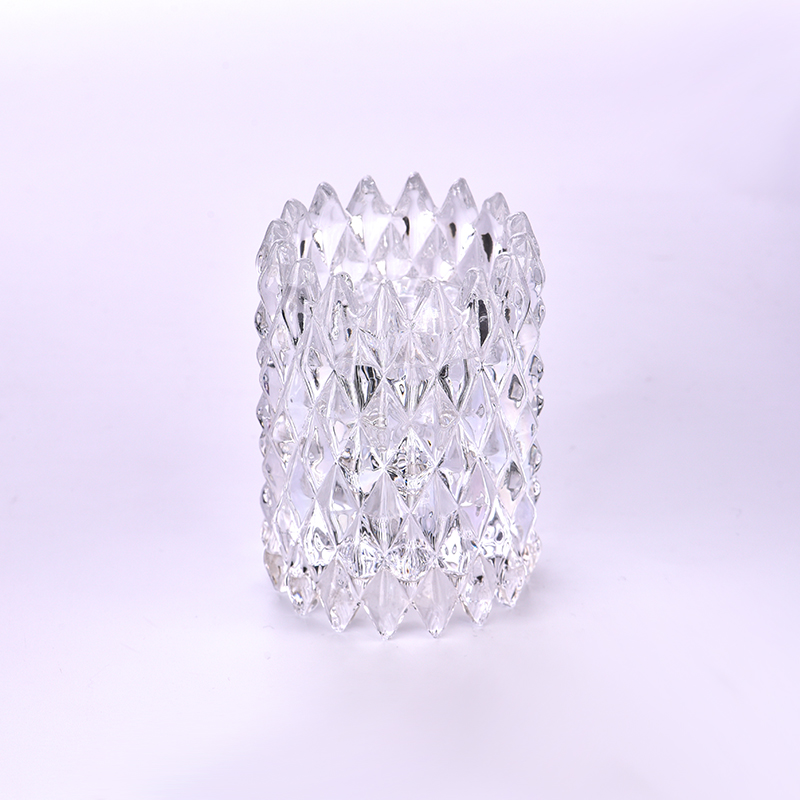 Luxury transparent crystal candle holder glass candle holders